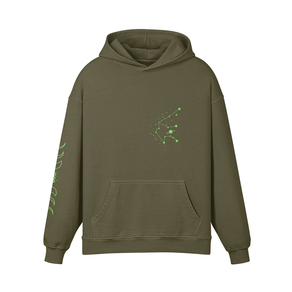 Aquarius Lime Premium Hoodie