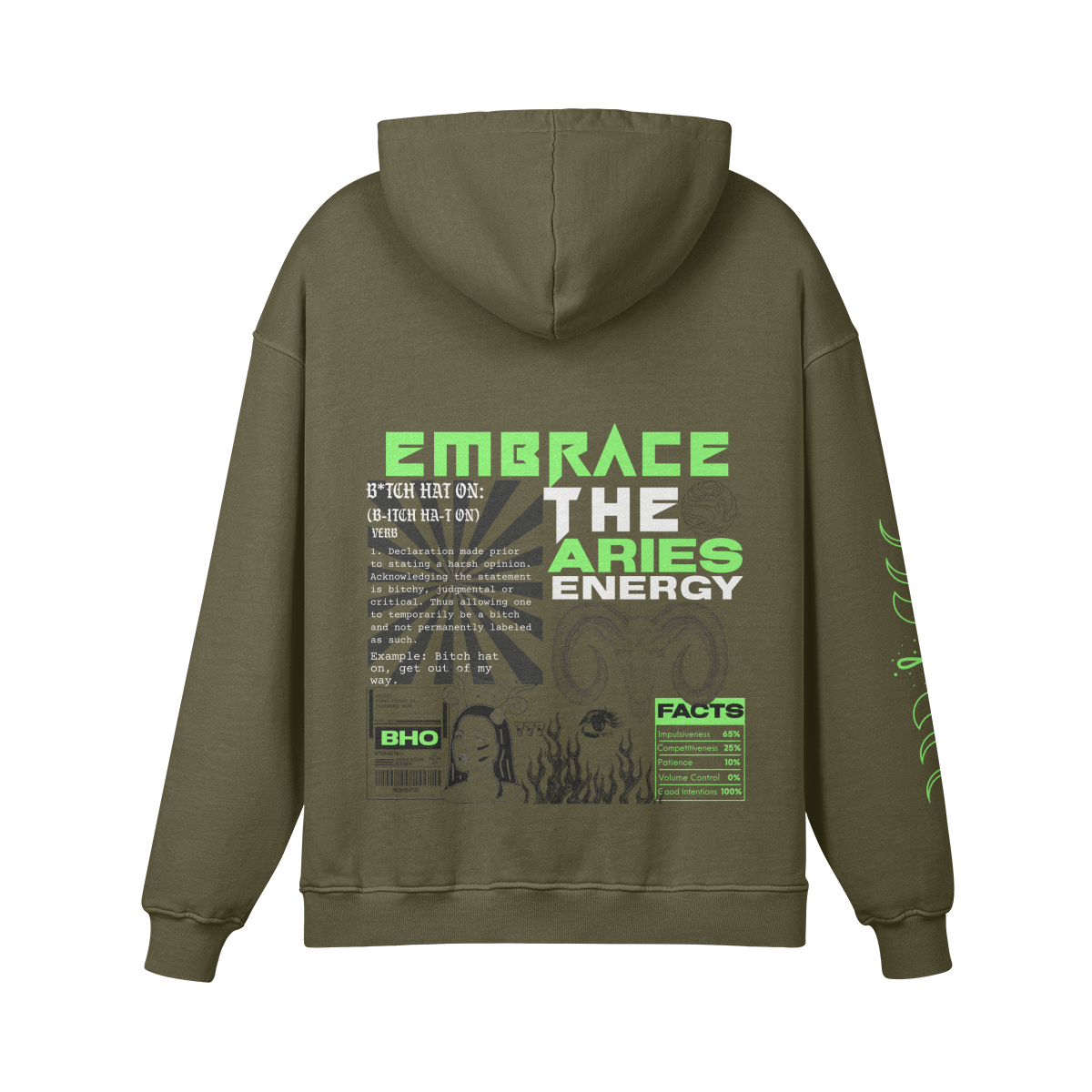 Aries Lime Premium Hoodie
