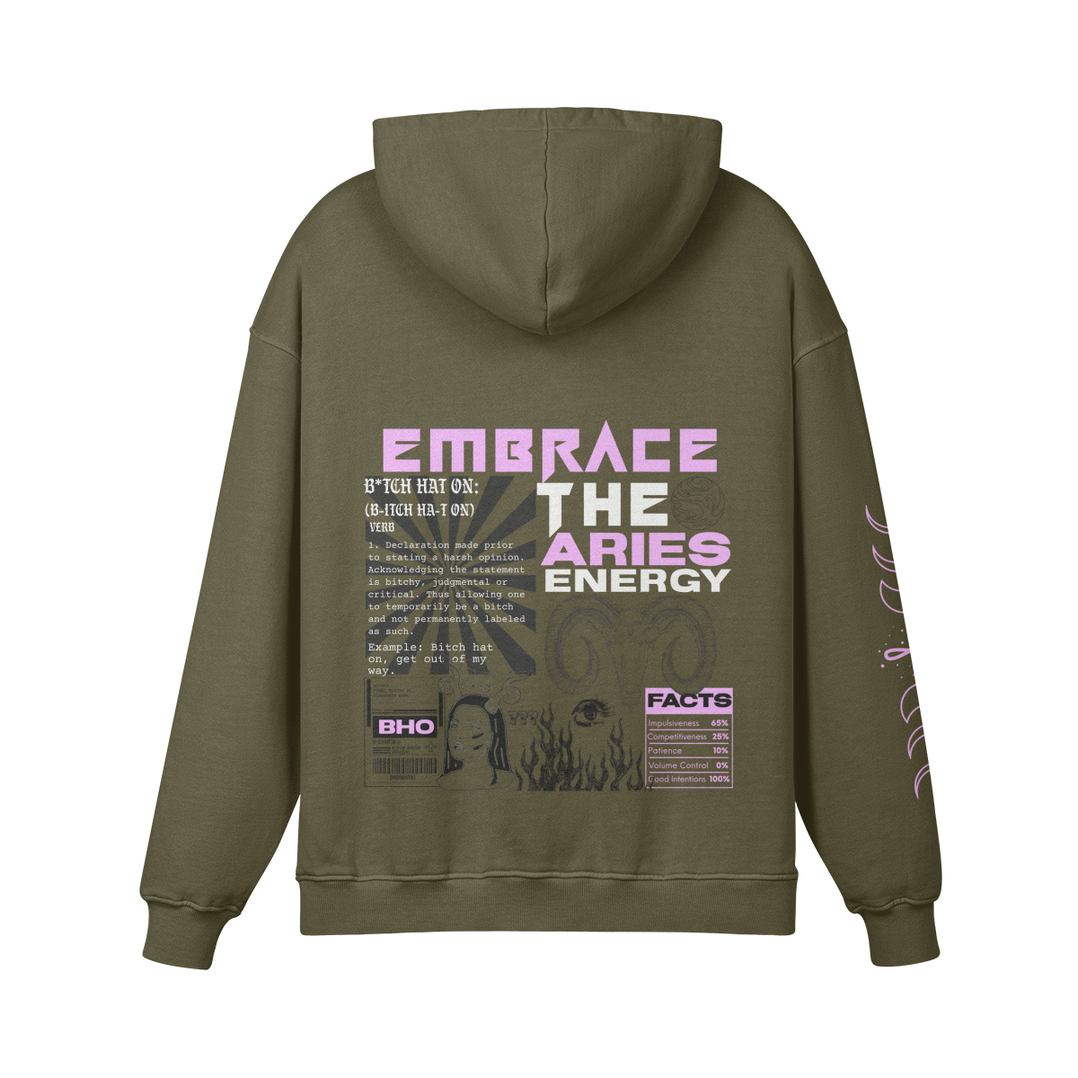 Aries Lavender Premium Hoodie
