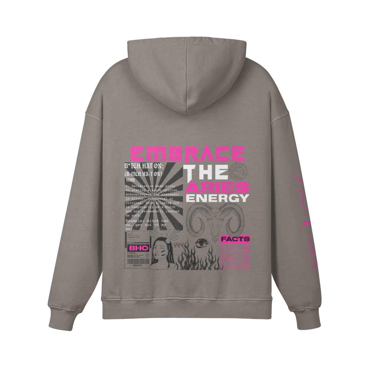 Aries Pink Premium Hoodie