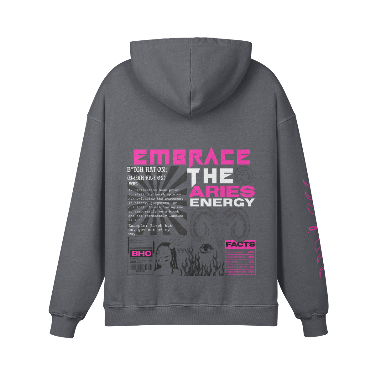 Aries Pink Premium Hoodie