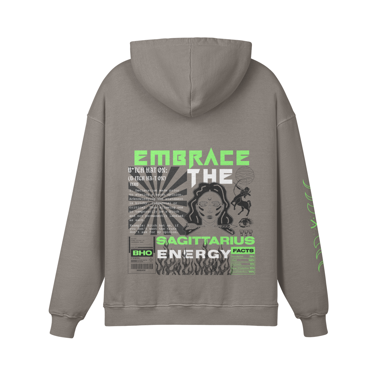 Sagittarius Lime Premium Hoodie