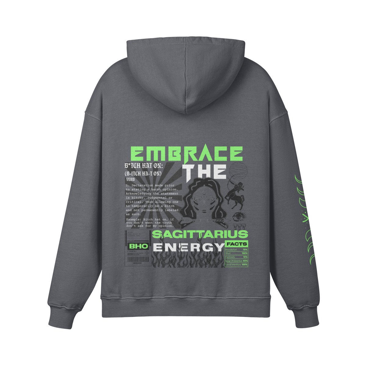 Sagittarius Lime Premium Hoodie