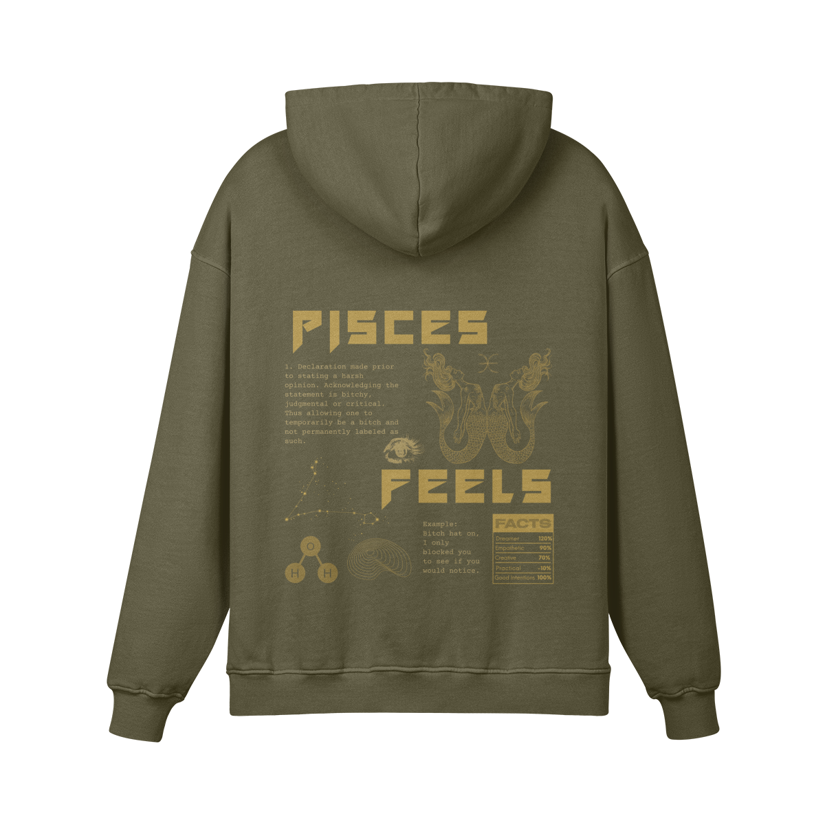 Pisces Golden Premium Hoodie