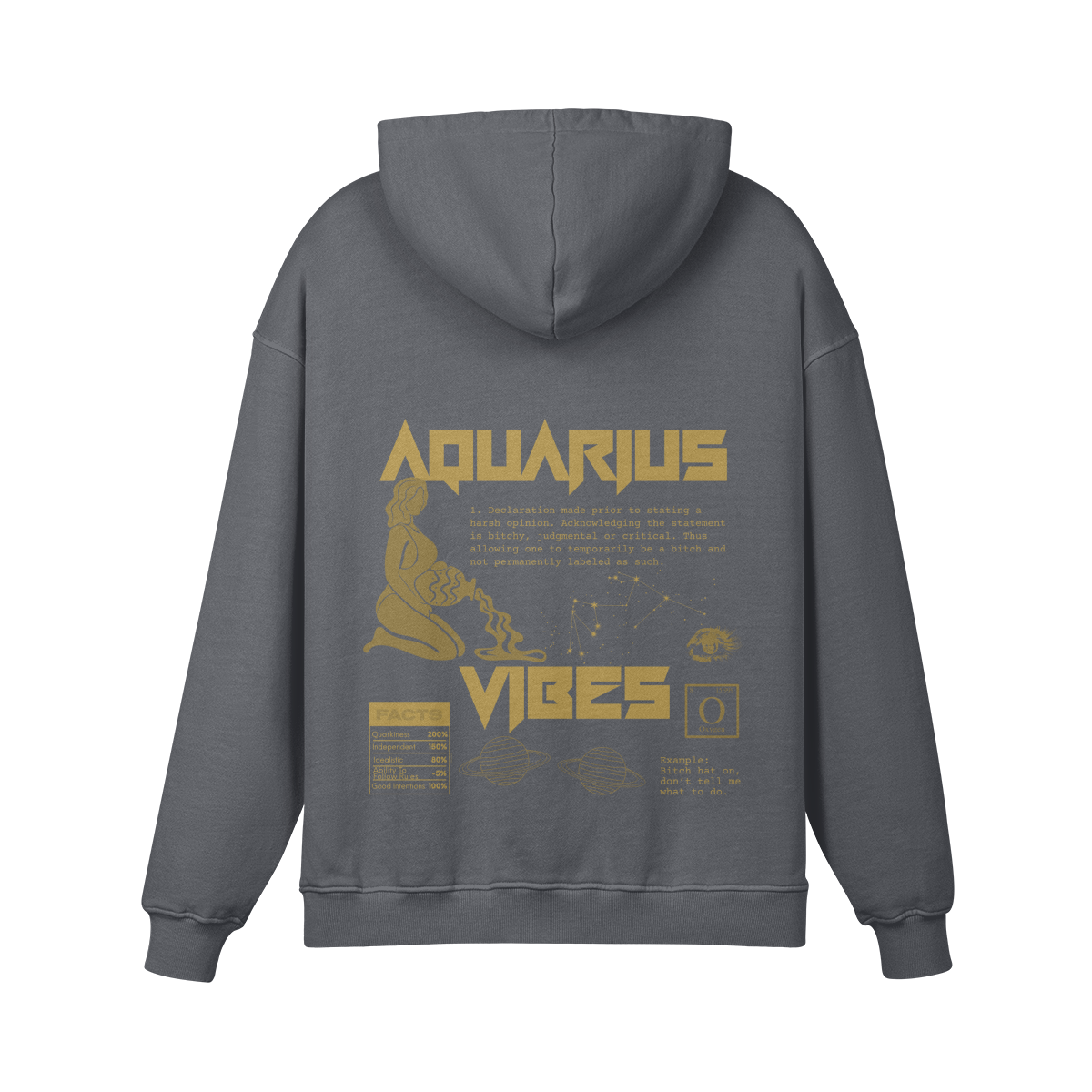 Aquarius Stay Golden Premium Hoodie