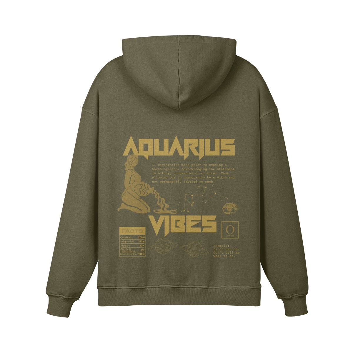 Aquarius Stay Golden Premium Hoodie