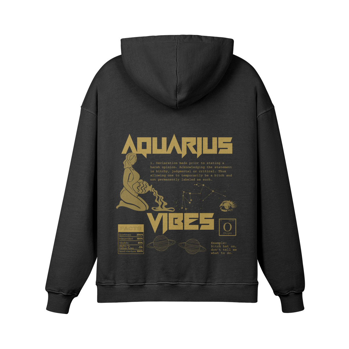 Aquarius Stay Golden Premium Hoodie