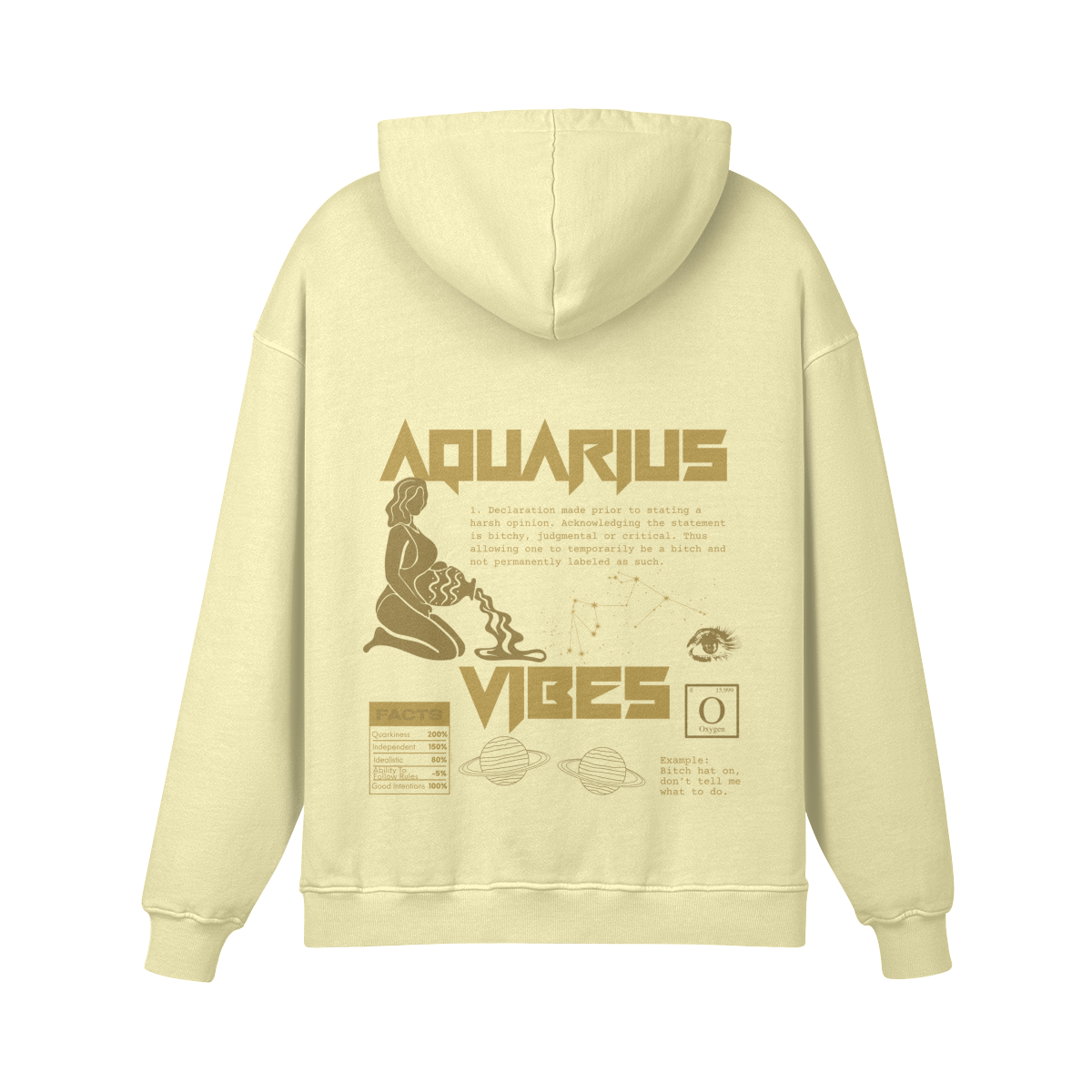 Aquarius Stay Golden Premium Hoodie