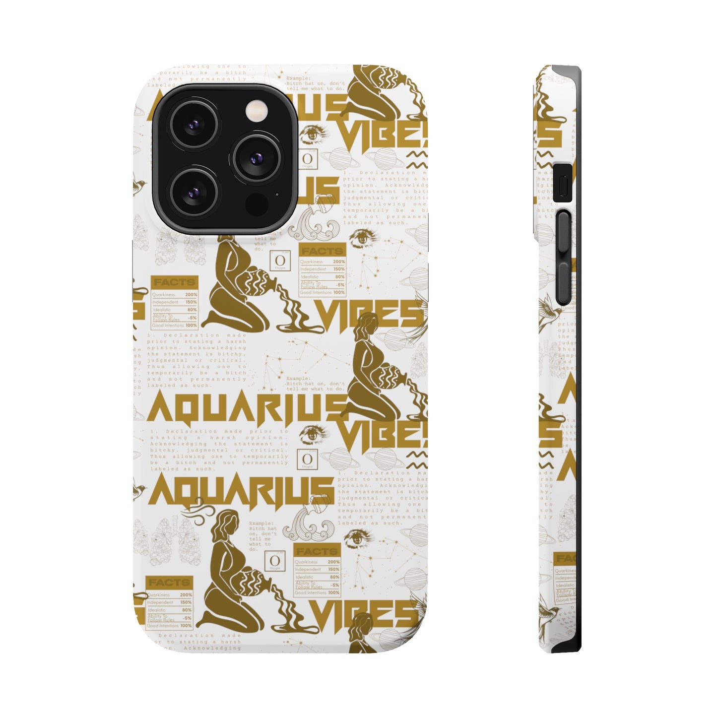 Aquarius Gold & White Phone Case