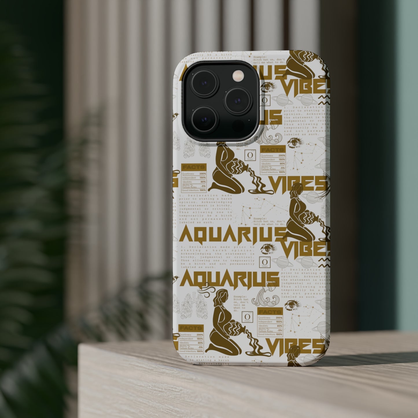 Aquarius Gold & White Phone Case