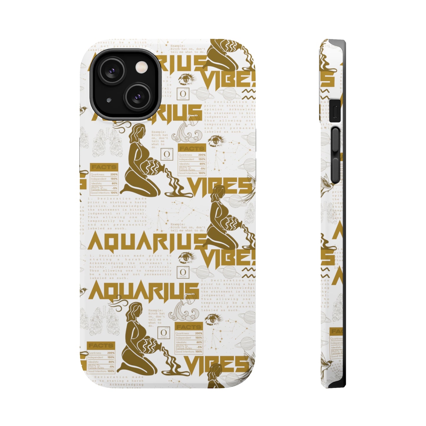 Aquarius Gold & White Phone Case