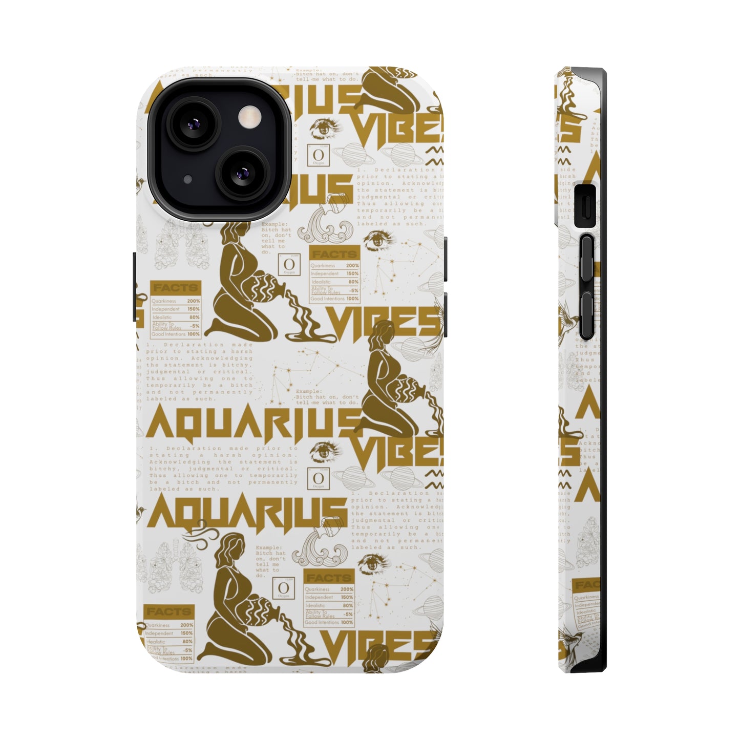 Aquarius Gold & White Phone Case