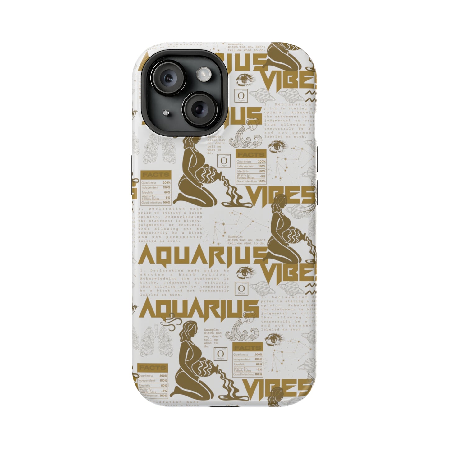 Aquarius Gold & White Phone Case