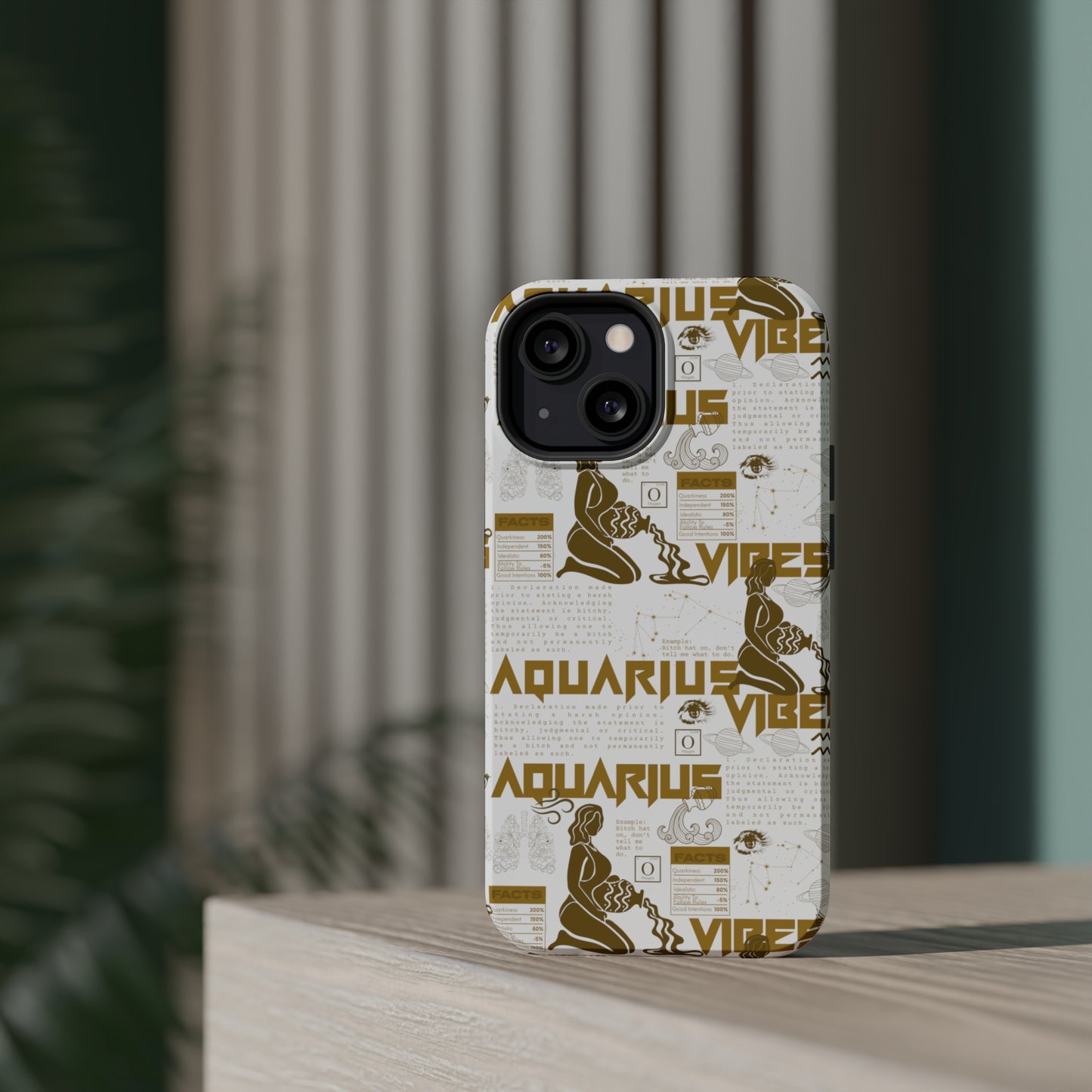 Aquarius Gold & White Phone Case