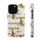 Aquarius Gold & White Phone Case