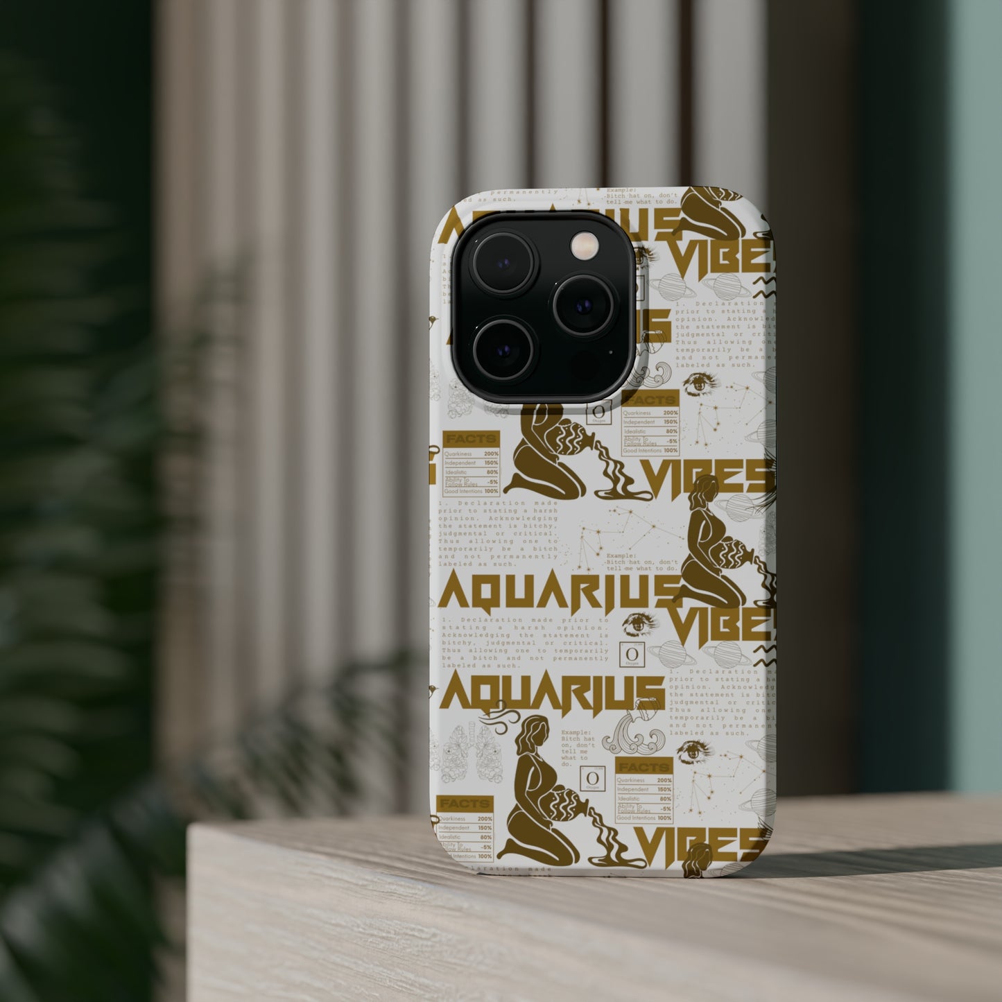 Aquarius Gold & White Phone Case