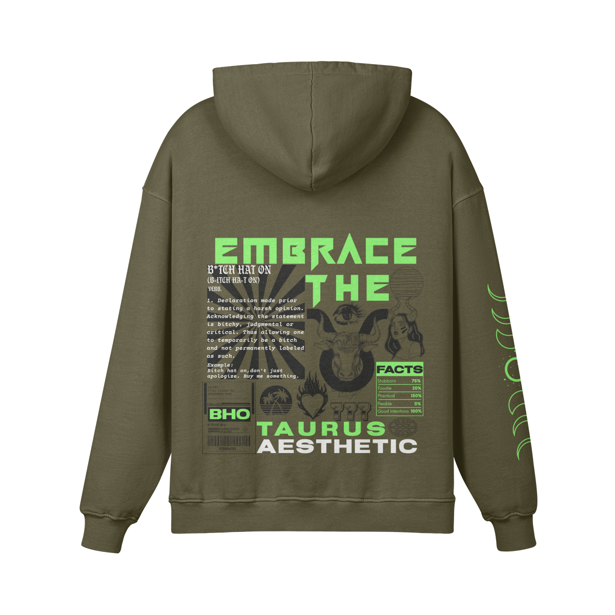 Taurus Lime Premium Hoodie