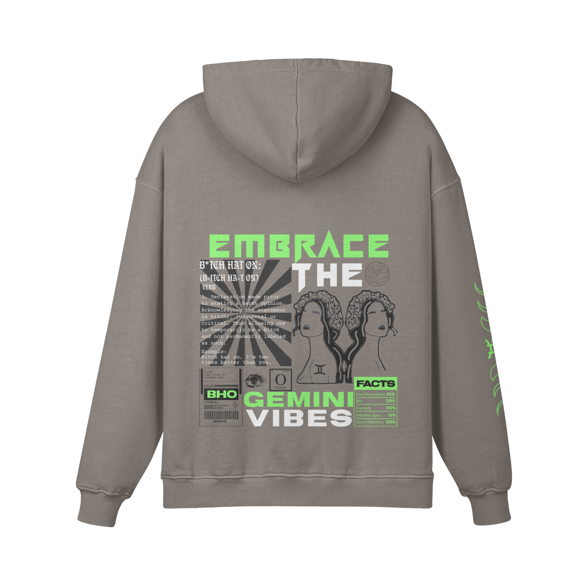 Gemini Lime Premium Hoodie