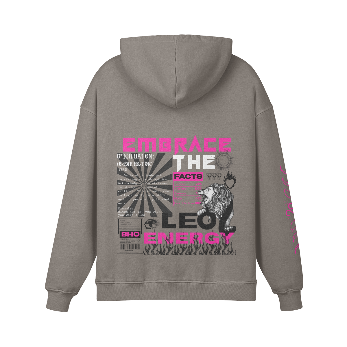 Leo Pink Premium Hoodie