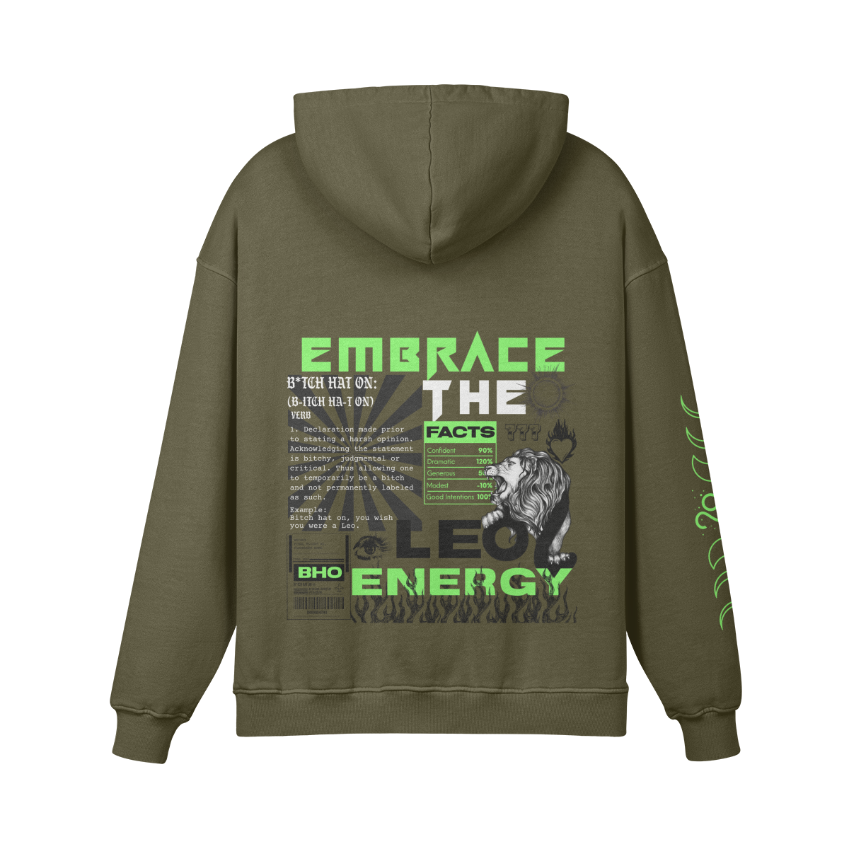 Leo Lime Premium Hoodie