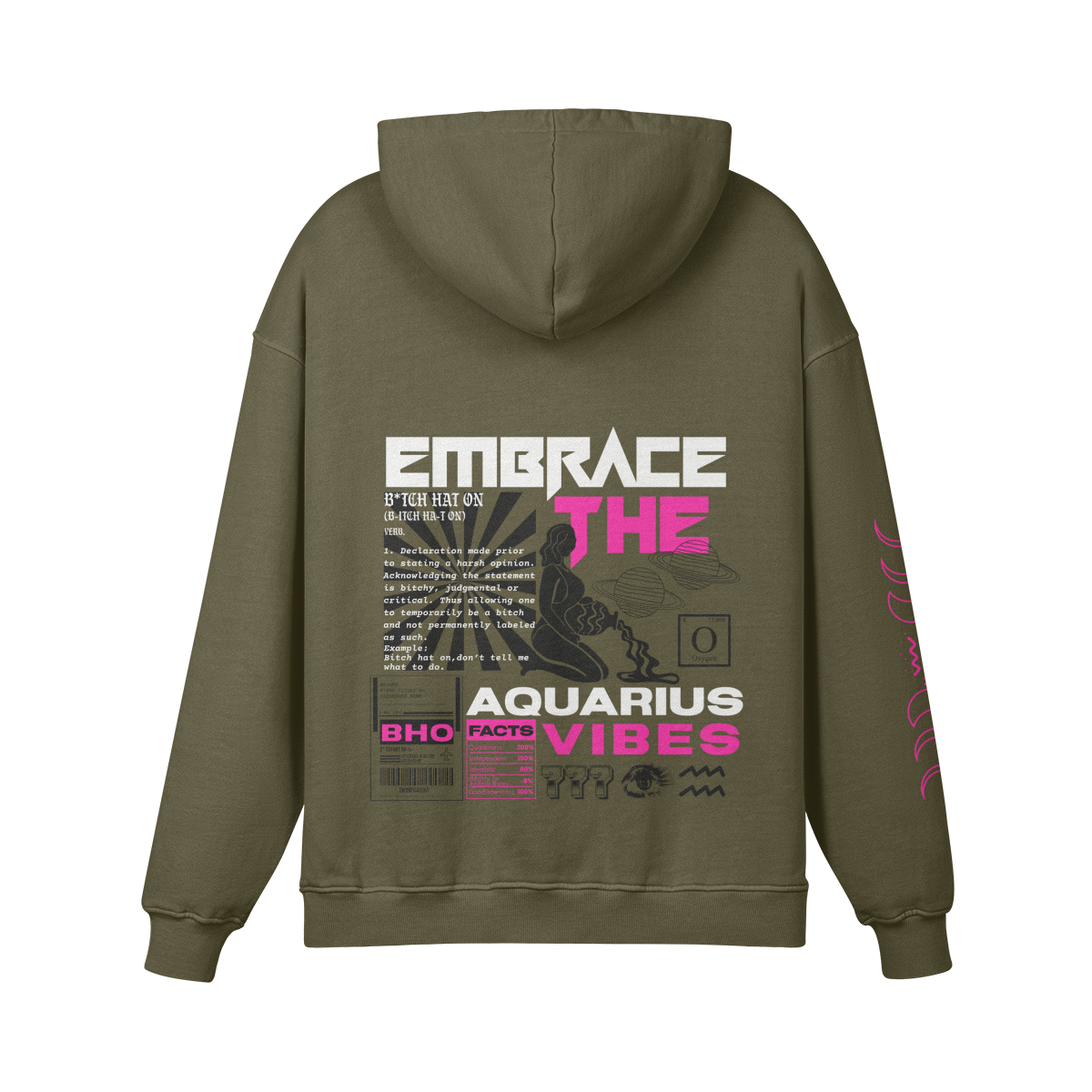 Aquarius Pink Premium Hoodie