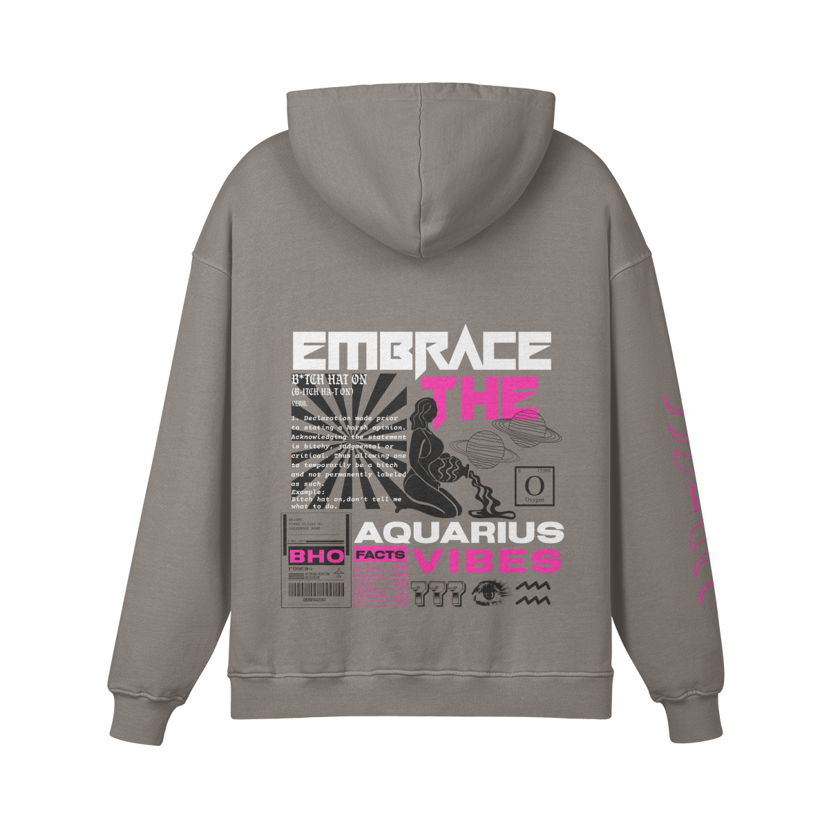 Aquarius Pink Premium Hoodie