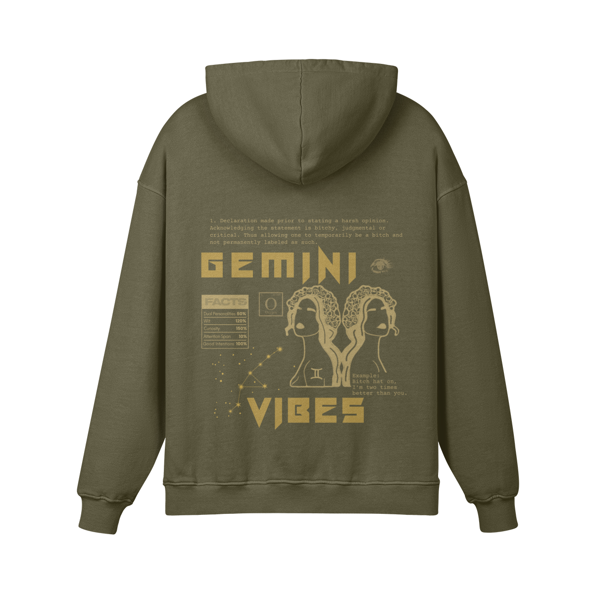 Gemini Golden Premium Hoodie